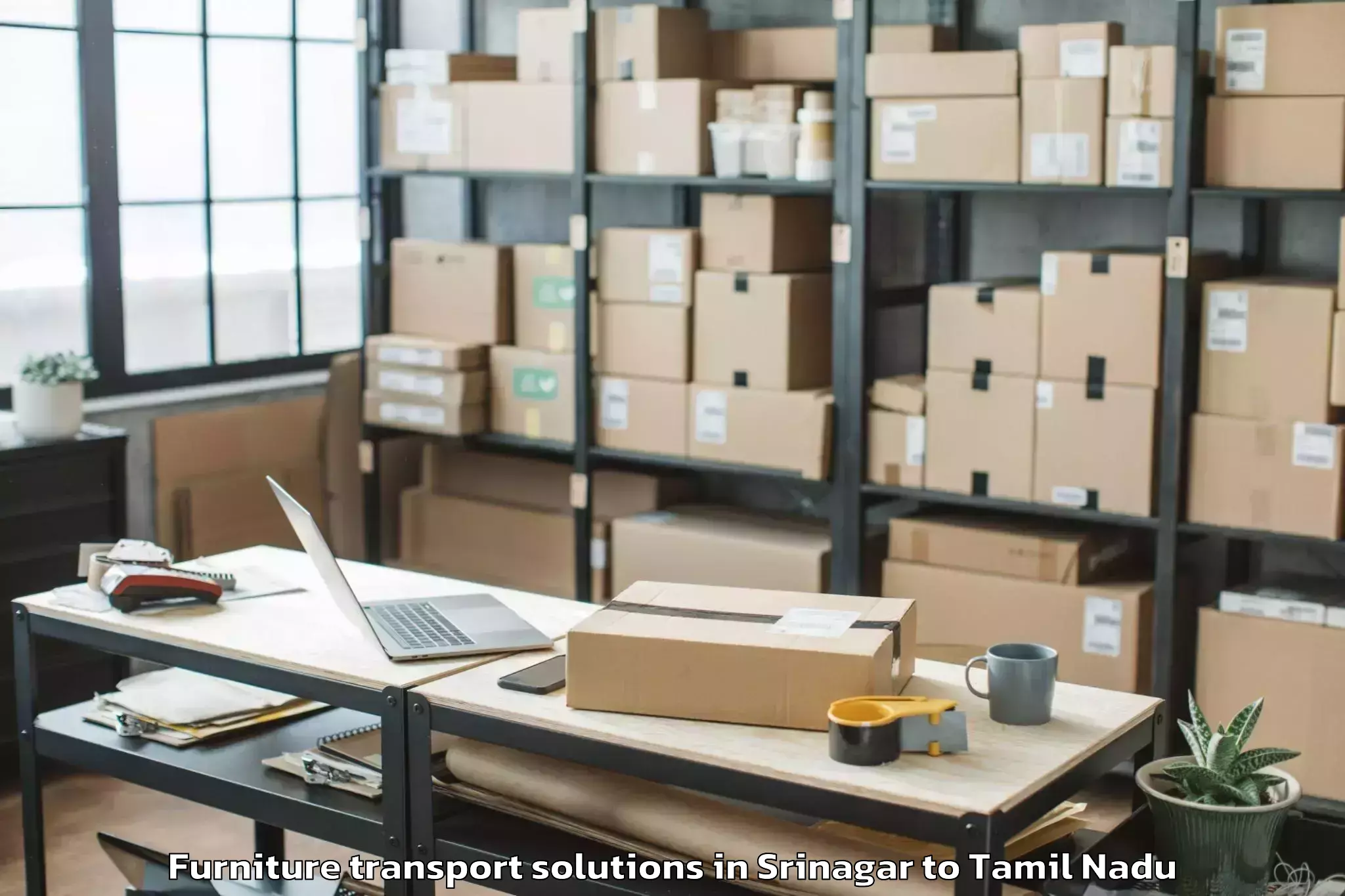 Hassle-Free Srinagar to Sankarankoil Furniture Transport Solutions